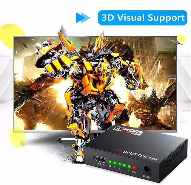 HDMI splitter сплиттер разветвитель делитель изображения 1х4 доставка
