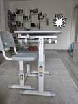 Set birou si scaun copii, reglabil, gri