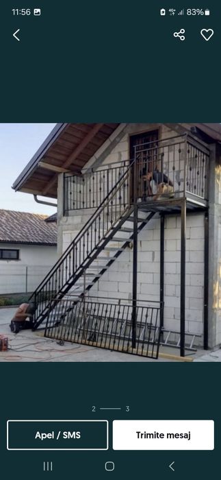 Scări zincate galvanizate pentru exterior