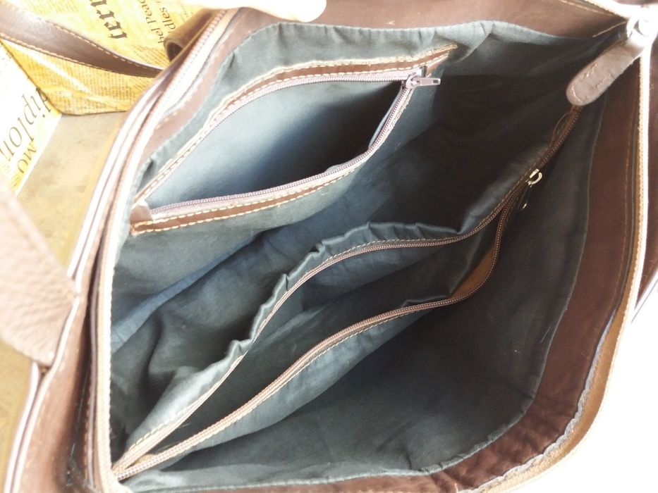 дамска чанта,кожена торба-кафява естествена кожа