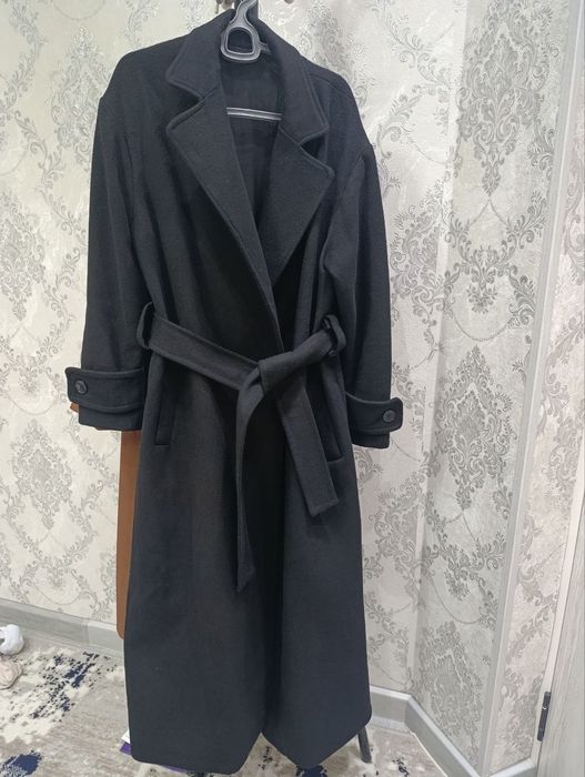 пальто черное кашемир