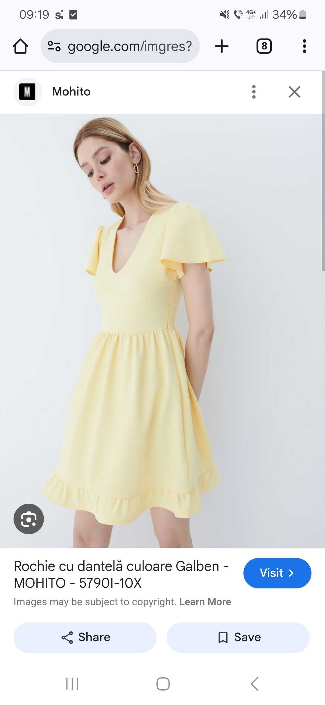 Vand rochie galbena mohito