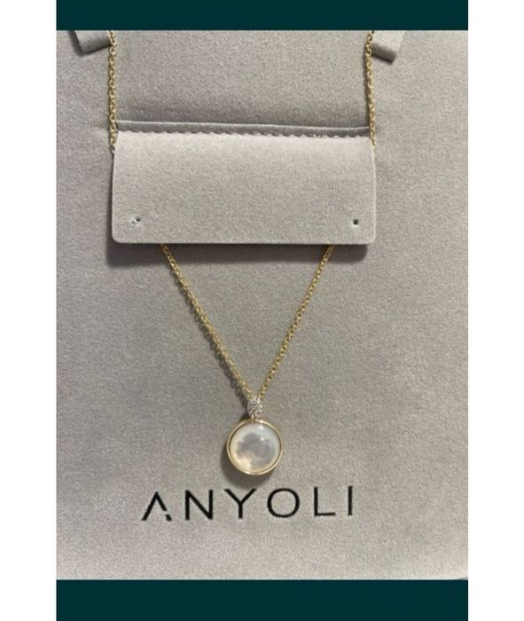 NOU! Lantisor de aur cu diamante si perla Anyoli.