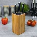 Suport pentru cutite, din bambus, 10,5x10,5x23 cm, Kinghoff