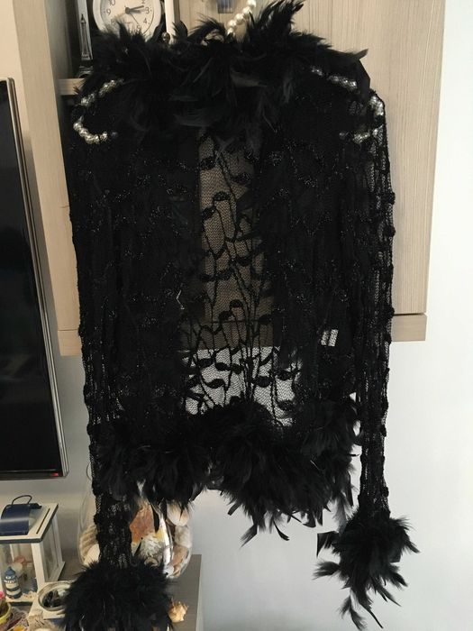 Нестандартна наметка лебедови пера S