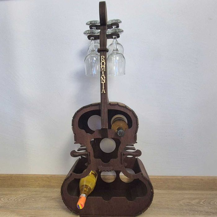 Suport sticle de vin mini bar vioara