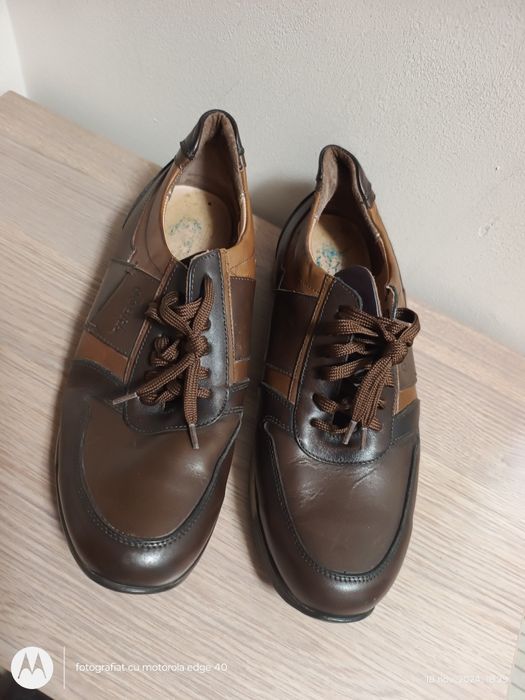 Pantofi piele naturala maro, număr 43