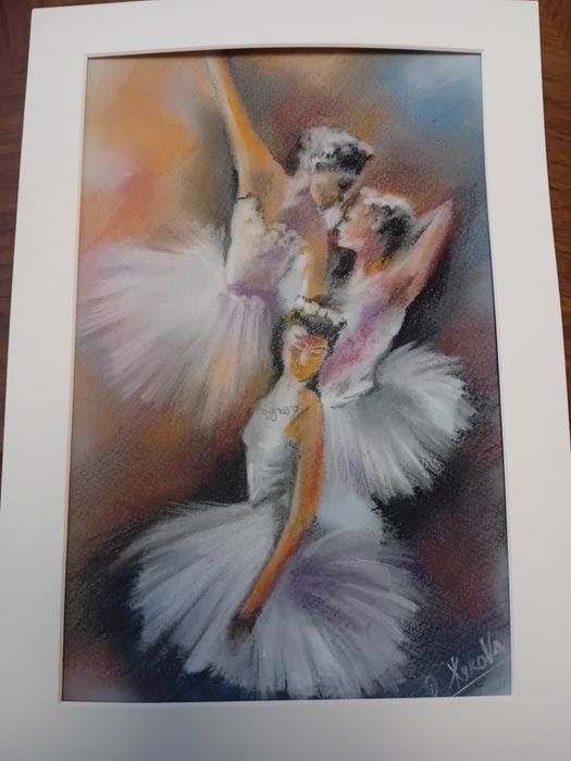 Картины" Балерина" 18х24 акварель, масло, пастель