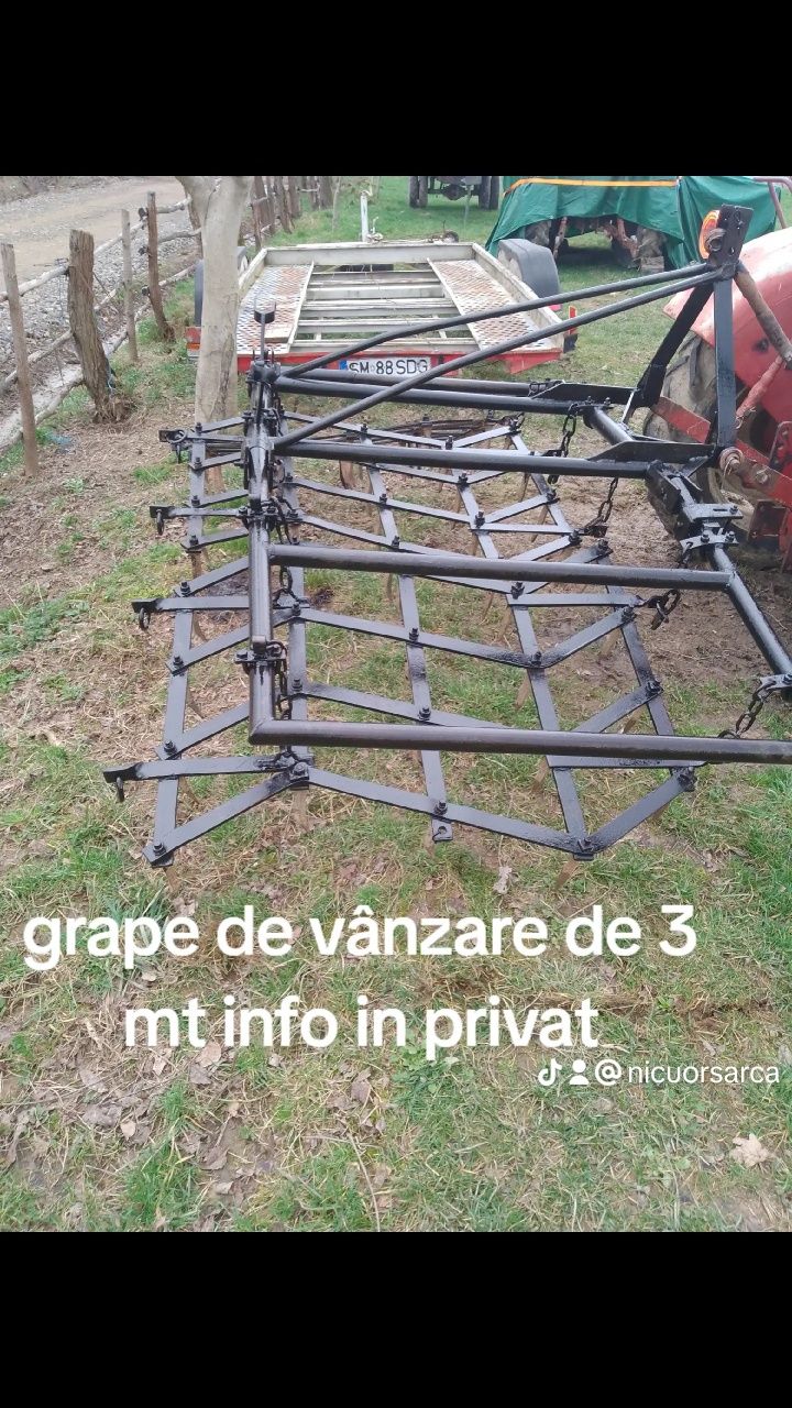 Grape după tractor 3 MT