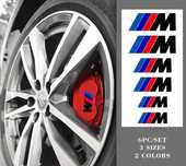 6 броя BMW M Power термоустойчиви стикери за спирачни апарати