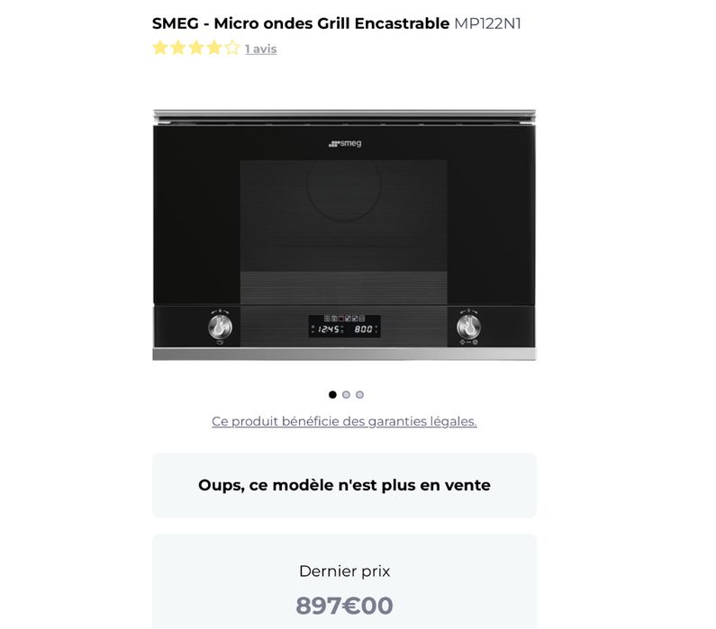 Microunde încorporabil cu grill Smeg MP122N1 colectia Linea