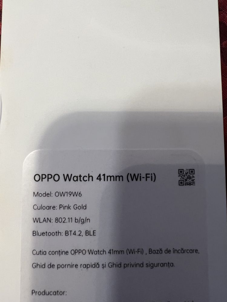 Часовник Smartwatch Oppo Watch, 41 мм, Pink Gold