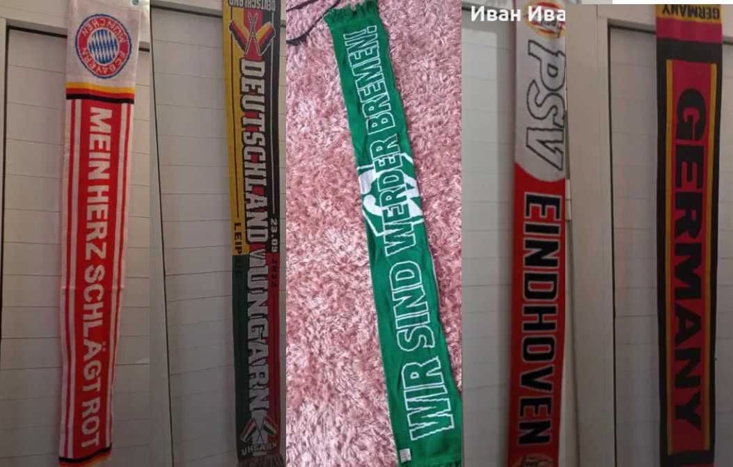 Колекция футболни шалове - 38бр (+3 знамена подарък)