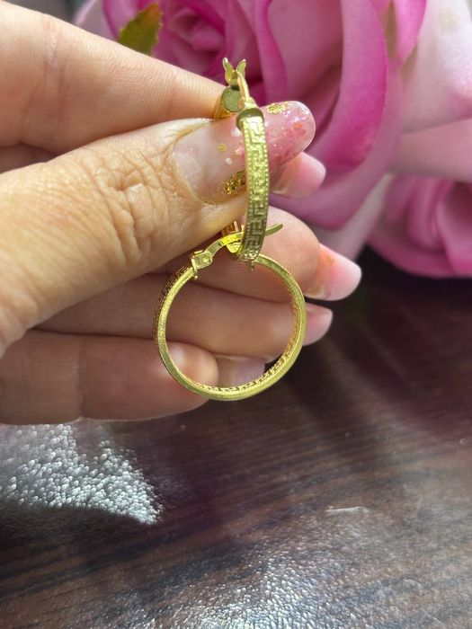 Creole argint placate cu aur