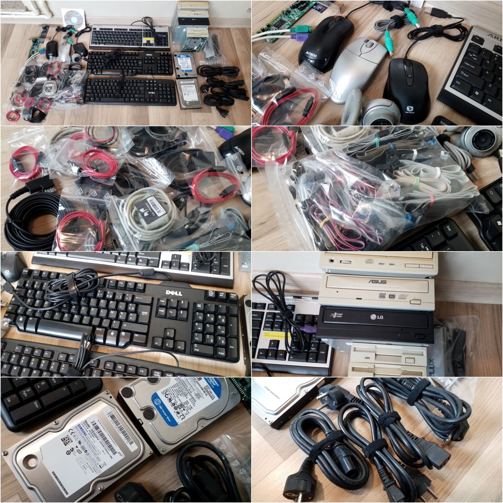 LOT 2 calculatoare + 2 monitoare + multe piese si accesorii PC