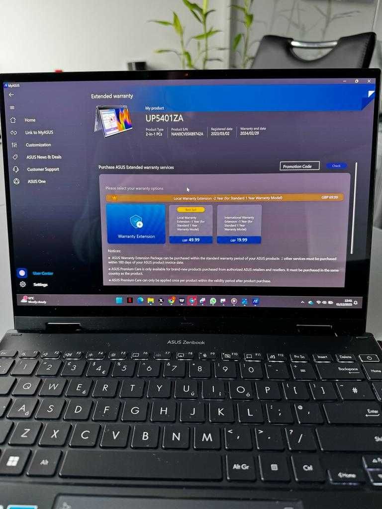 Laptop Asus Zenbook Flip UP5401ZA Gen 12