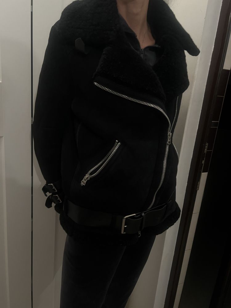 Яке естествена кожа biker jacket, Ducie london