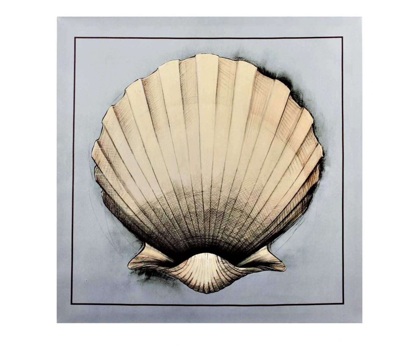 Set 2 tablouri model “Whelk” şi “Shell” printate digital pe pânză