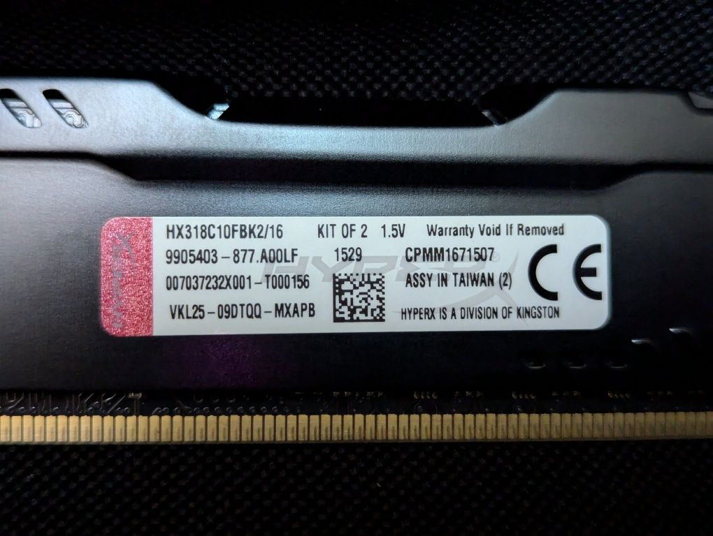 ОЗУ Kingston HyperX Fury DDR3 16GB 1866Mhz