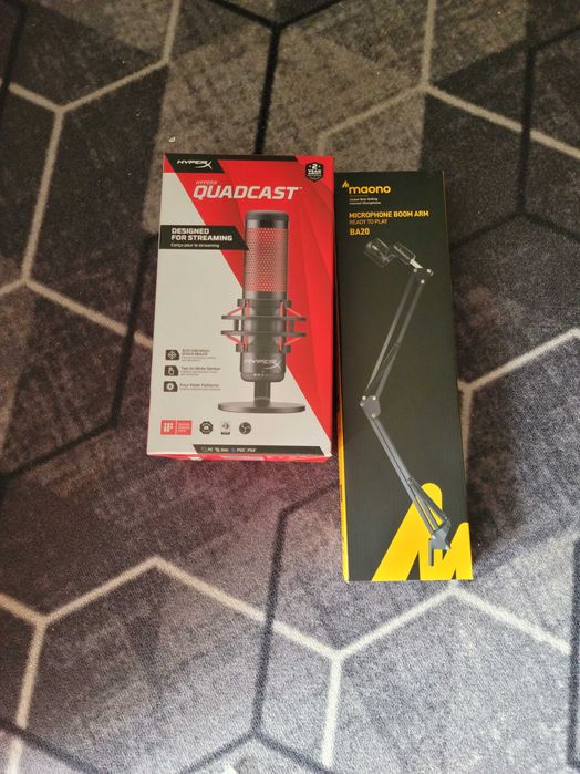 Продам комплект микрофон HyperX Quadcast + Пантограф Maono BA20