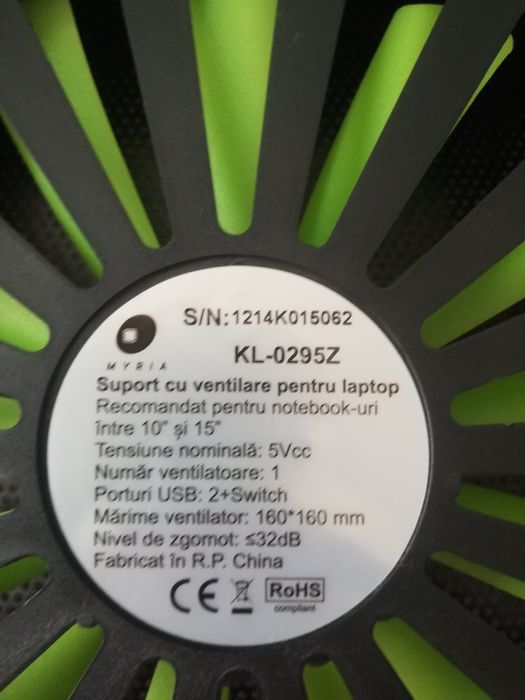 Cooler myria pentru laptop și tabletă. Suport de răcire. Nou.
