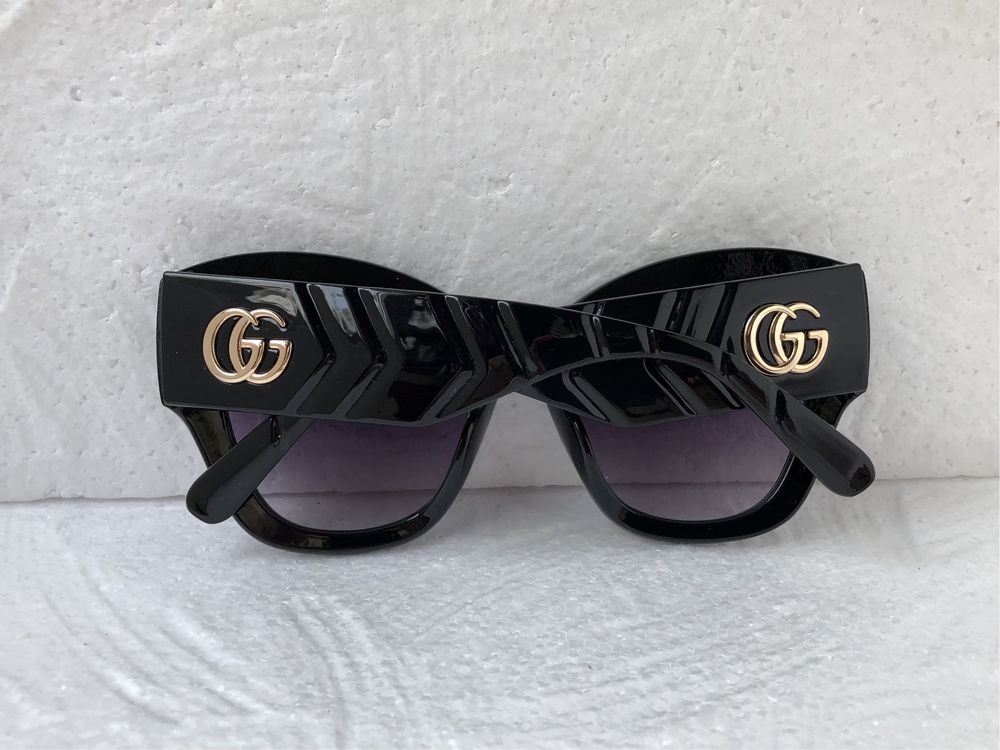 Gucci Дамски слънчеви очила котка  черни GU 0808