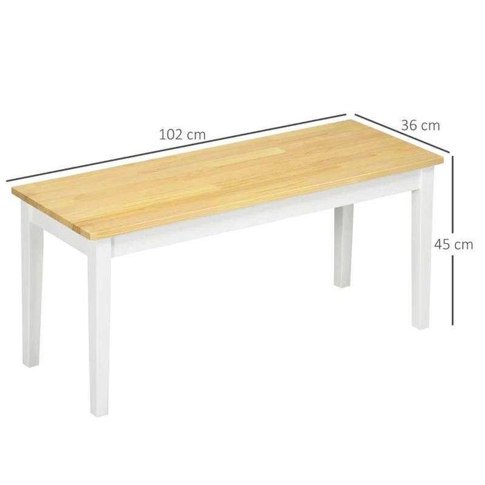Дървена трапезна пейка за 2 души HOMCOM 102 cm