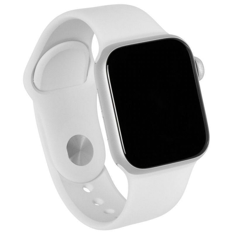 Apple Watch Series 5 GPS, 44mm Silver Aluminium Case with White Sport