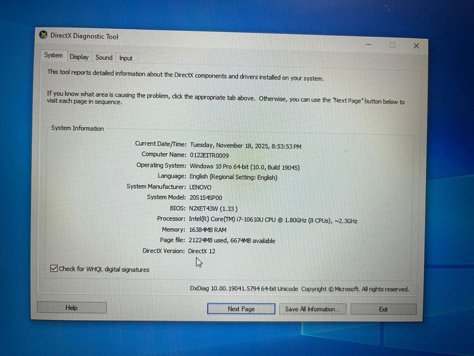 Lenovo ThinkPad T14 – i7, 16GB RAM, SSD 256GB, stare foarte bună