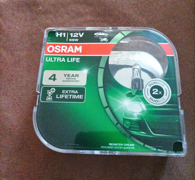 Крушка Osram Ultra Life H1 12V 55W Комплект от 2 бр.