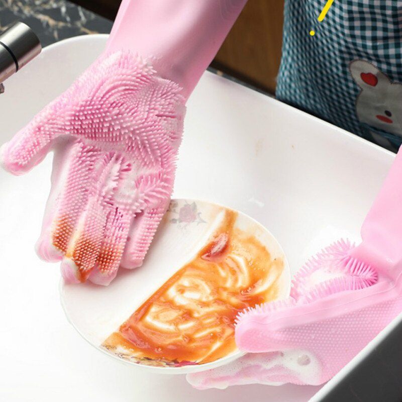 перчатки силиконовые для мытья посуды