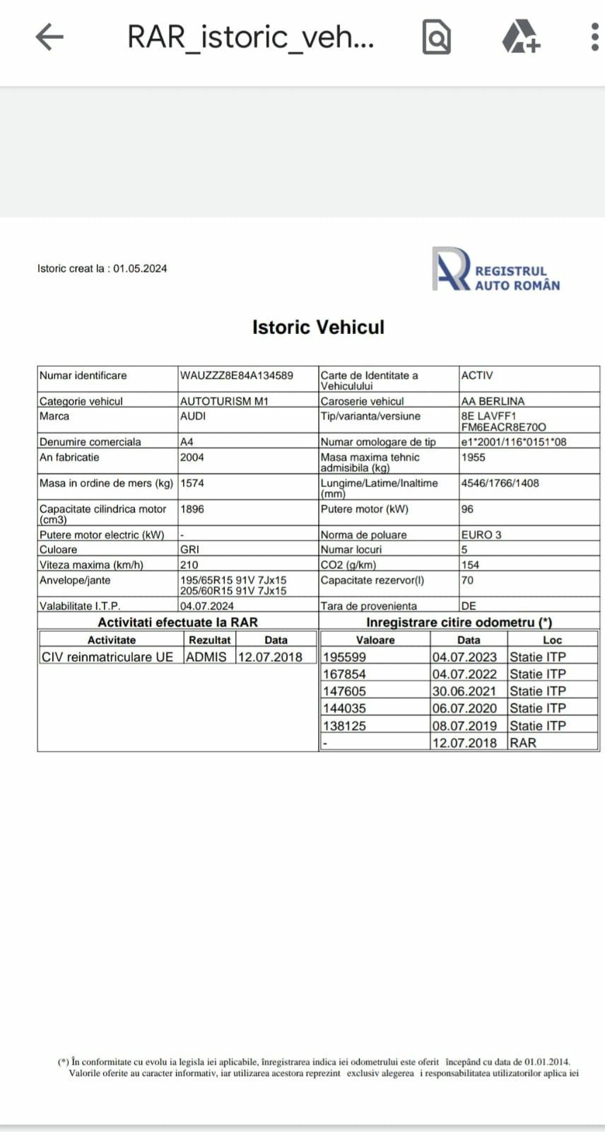 Audi A4 B6,2004,1.9 TDI, 209.000 km reali,xenon, încălzire scaune