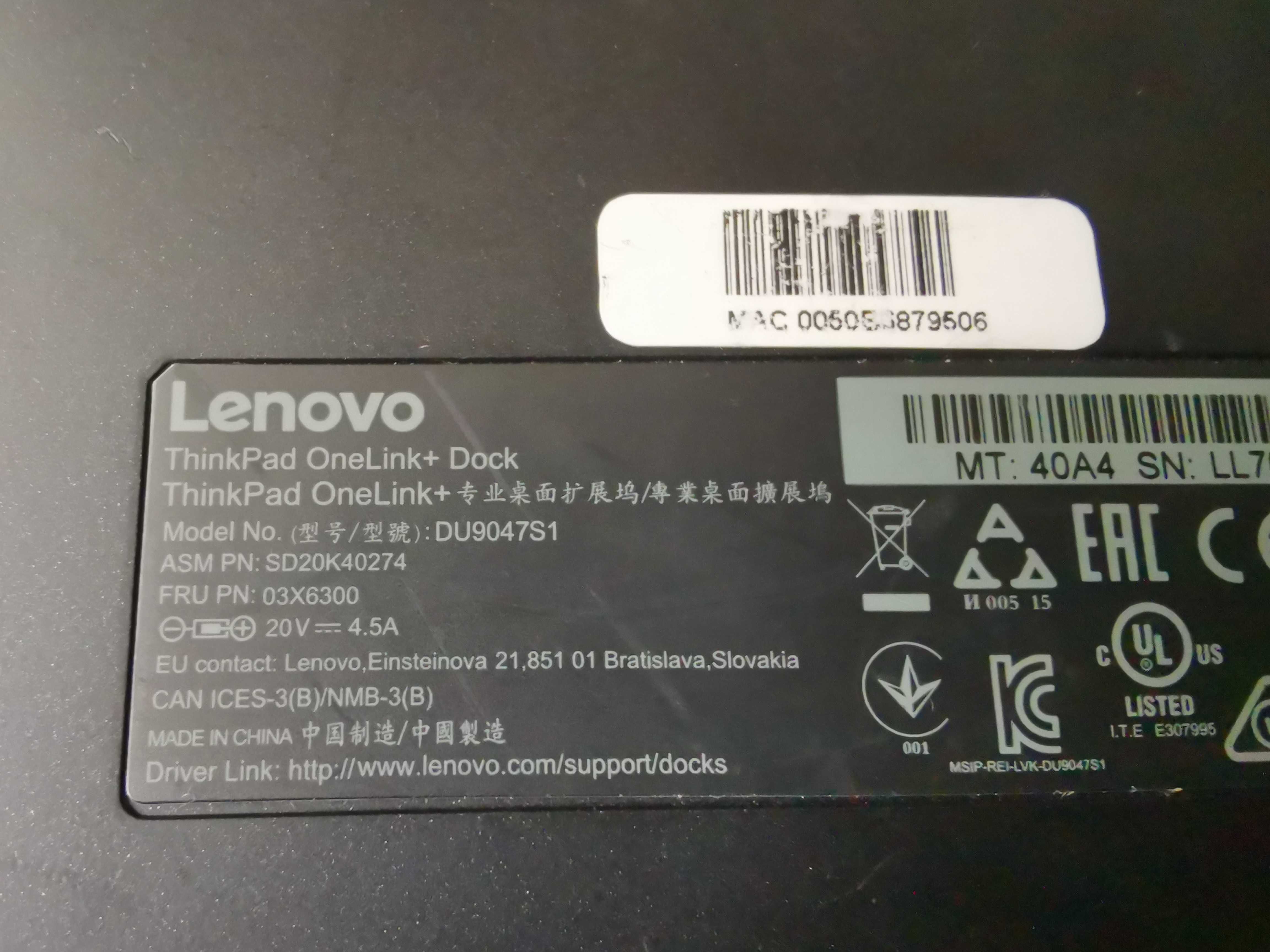 LENOVO ThinkPad Dock OneLink