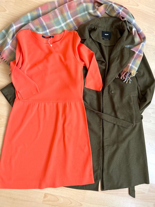 Вълнен тренч  & вълнен шал Trussardi