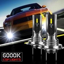 2x Becuri Xenon H7 LED pentru înlocuirea farurilor, luminozitate 6000K