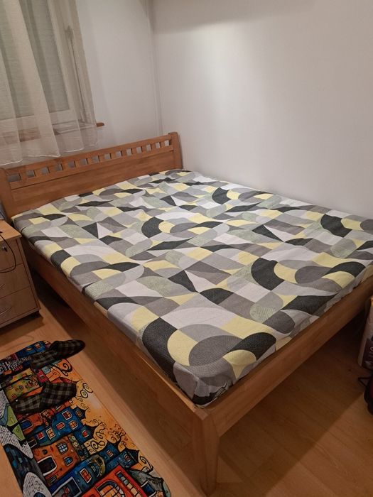 Спалня (легло) от масив с матрак 144*190