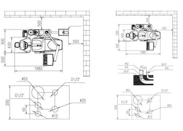 Стоматологична машина FUJI TS-9170.8 NEW LED EXLCUSIVE с горно окачван