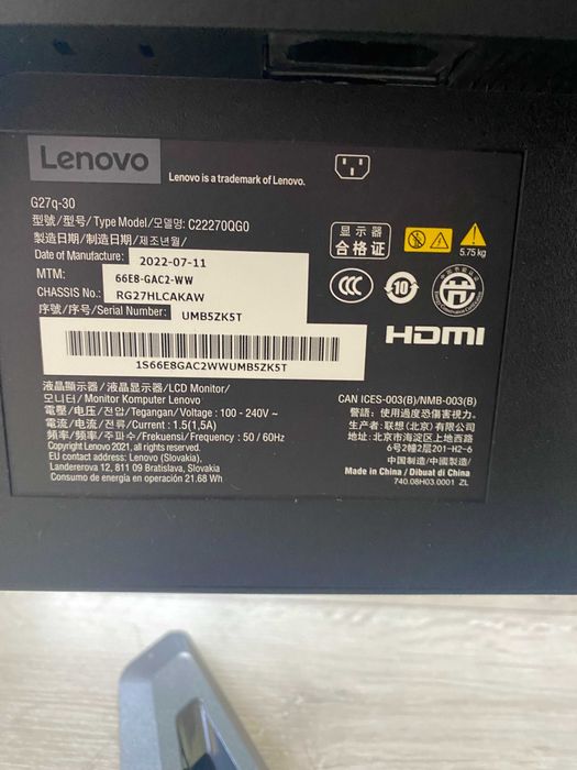 Монитор Lenovo G27q-30