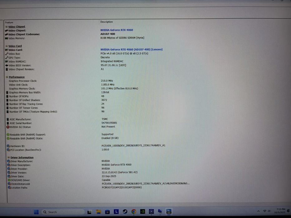Nvidia RTX4060 ITX Single Fan