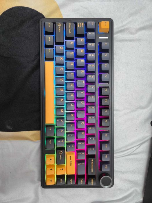 Tastatura mecanica AULA F75 Neagra wifi/bluetooth/cablu, hotswap rgb