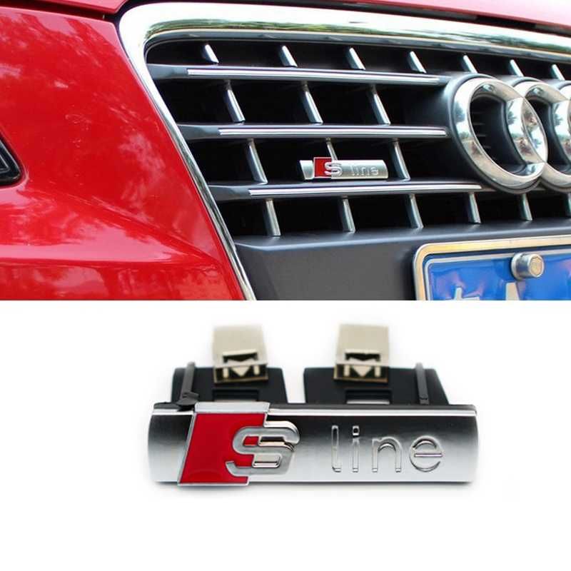 Emblema Sline grila fata Audi, Negru sau Gri