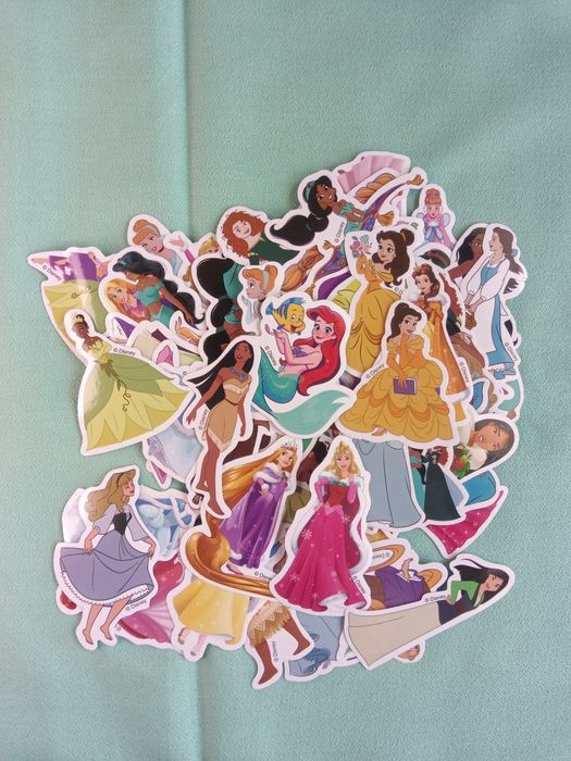Стикери за момичета, 50 броя, Дисни принцеси