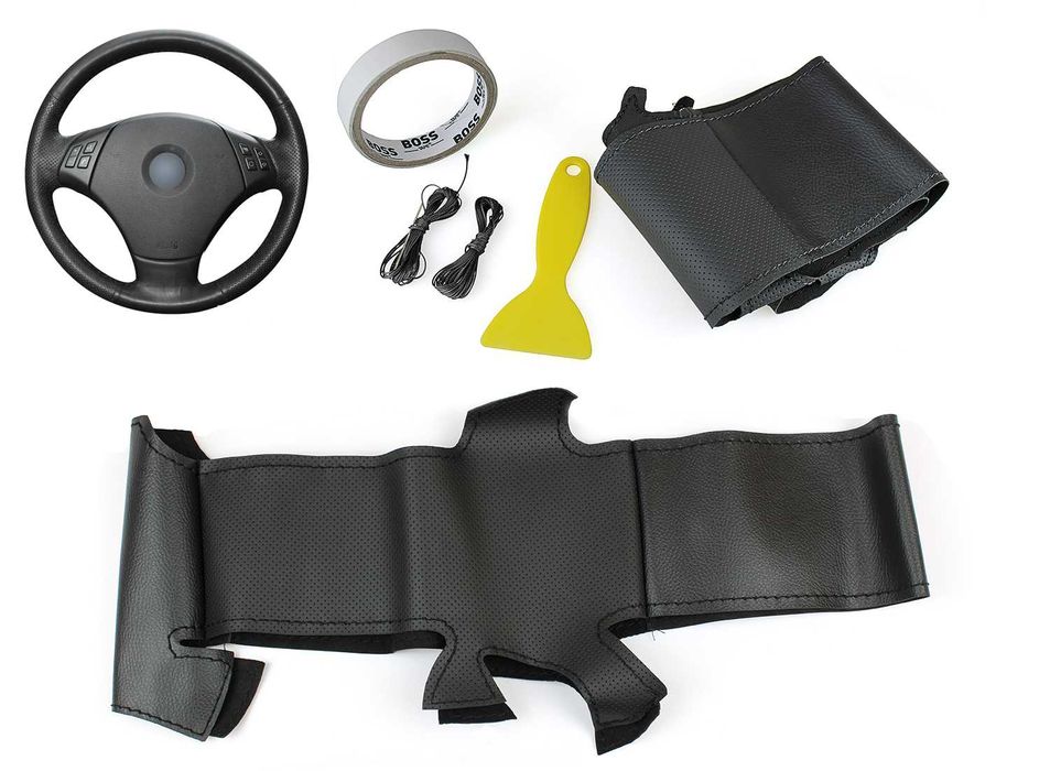 Кожен калъф за волан шиещ БМВ / BMW - 3 Серия E90 (05-11)