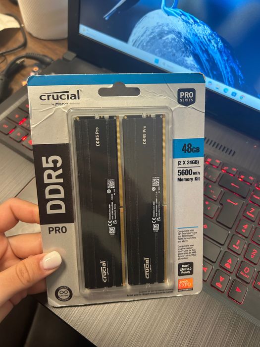 Kit RAM PC 48GB DDR5 (2×24GB) Crucial – Performanță ridicată!