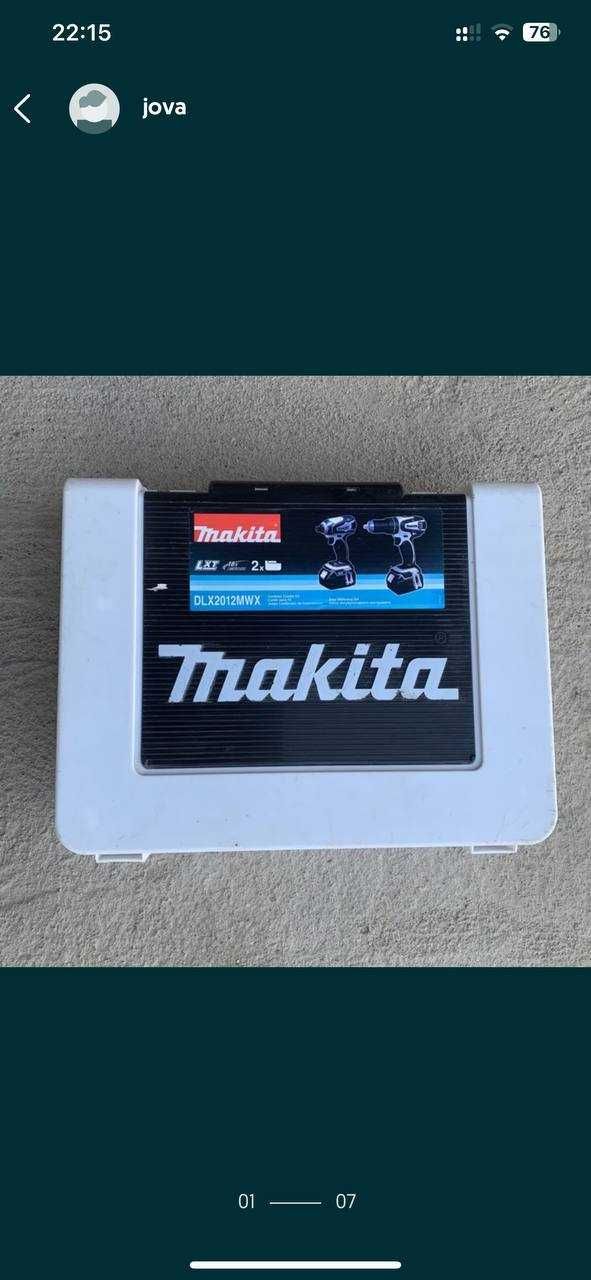 Makita Dlx2012mwx Black & White Cordless Twin Pack 18 Volt
