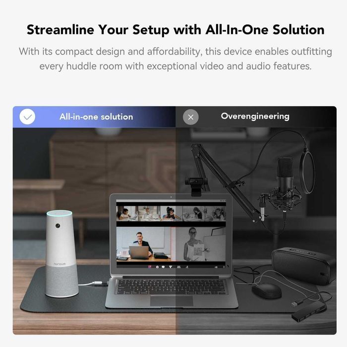 Nuroum C20 HD1080P Уеб камера всичко в едно за видеоконферентна връзка