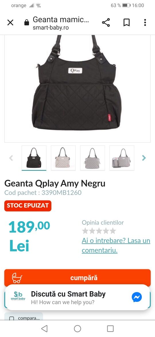 Vând geanta cărucior qplay