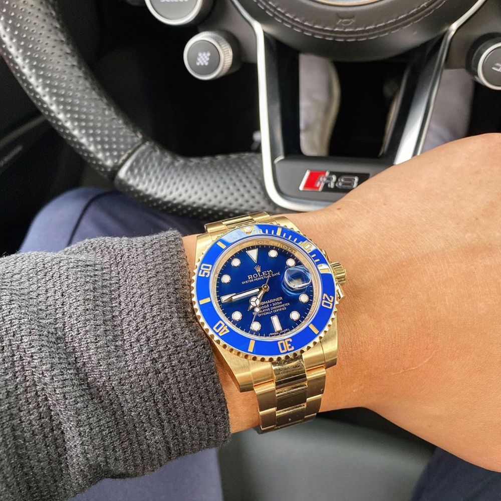 Rolex Submariner Date Gold Blue Dial Ref:126618LB