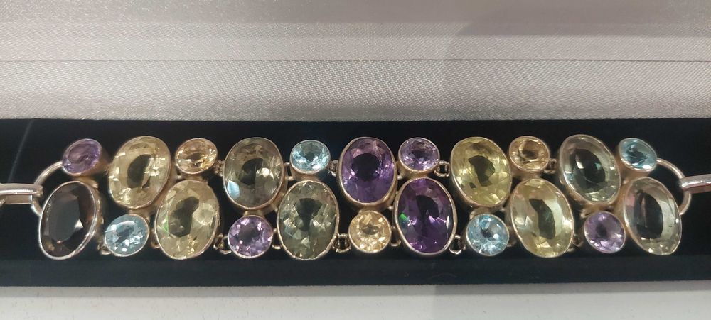 Bratara spectaculoasa din argint 925 cu pietre naturale !!!