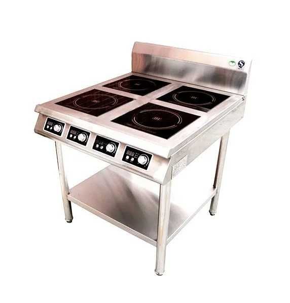 Индукционная плита 4 конфорный наполный, плита электрическая стекляный
